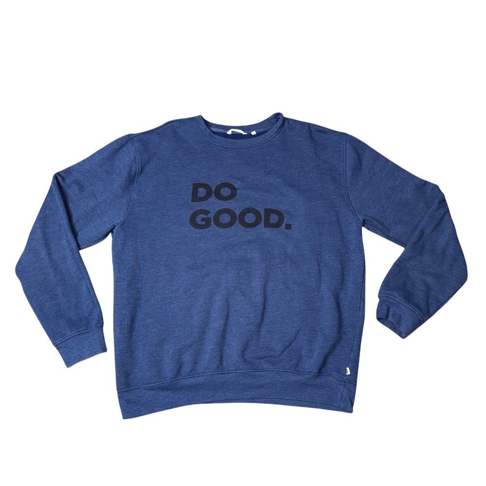 Cotopaxi Do Good Sweatshirt Unisex Medium Blue Excellent Organic Cotton Blend